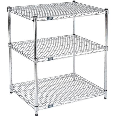 Nexel ESD, 3 Tier, Wire Shelving Starter Unit, 60W x 14D x 34H 14603ESD3
